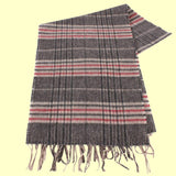 Bassin and Brown - Bergkamp  - 100% Cashmere - Check Scarf - Beige,Red and Grey