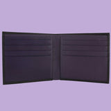 Bassin and Brown Billfold 8 Card Slot Wallet - Black and Purple