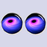 Bassin and Brown Black Hole Cufflinks - Navy/Blue/Purple