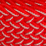 Bassin and Brown Chevron Striped - Elasticated Woven Fabric - Silver Toned Buckle Belt - Red and White