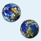 Bassin and Brown Planet Earth Cufflinks - Blue and Green