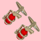 Bassin and Brown Fire Extinguisher Cufflinks - Red/Silver