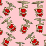 Bassin and Brown Fire Extinguisher Cufflinks - Red/Silver