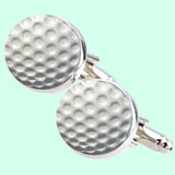 Bassin and Brown Golf Ball Round Cufflinks