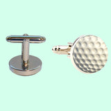 Bassin and Brown Golf Ball Round Cufflinks