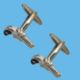 Bassin and Brown Pistol Cufflinks - Silver and Black
