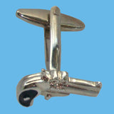 Bassin and Brown Pistol Cufflinks - Silver and Black