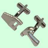 Bassin and Brown Silver Hammer and Saw Cufflinks