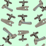 Bassin and Brown Silver Hammer and Saw Cufflinks