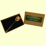 Bassin and Brown Mask Happy Jacket Lapel Pin - Gold