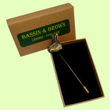Bassin and Brown Hare Antique Bronze Jacket Lapel Pin