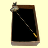 Bassin and Brown Gold Hare Lapel Pin