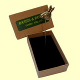 Bassin and Brown Gold Hare Lapel Pin