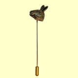 Bassin and Brown Gold Hare Lapel Pin