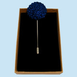 Bassin and Brown Navy Chrysanthemum Flower Jacket Lapel Pin