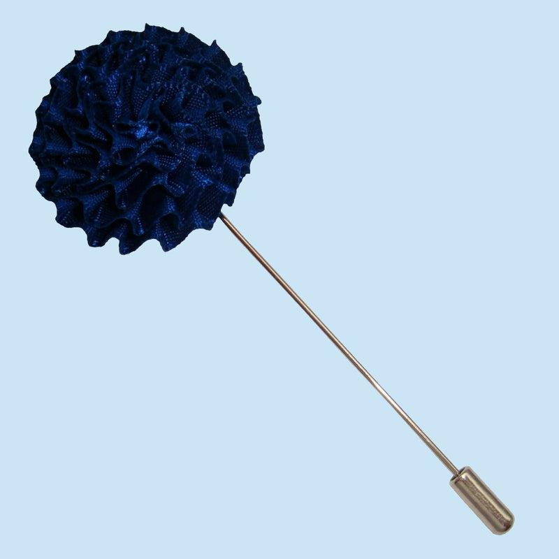 Bassin and Brown Navy Chrysanthemum Flower Jacket Lapel Pin