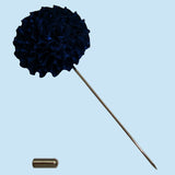 Bassin and Brown Navy Chrysanthemum Flower Jacket Lapel Pin