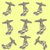 Bassin and Brown Musical Note Cufflinks - Silver