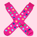 Bassin and Brown Spotted Cotton Socks - Pink