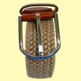 Bassin and Brown Plain Beige Elasticated Woven Belt