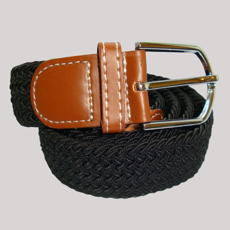 Bassin and Brown Black Woven Belt