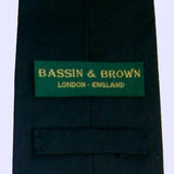Bassin and Brown -  Woven Silk Tie - Plain Black