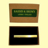 Bassin and Brown Plain Metallic Gold - Tie Bar