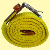 Bassin and Brown Plain Yelllow Elasticated Stretch Woven Belt