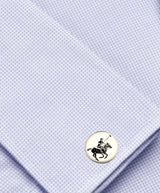 Bassin and Brown Polo Player Cufflinks - White and Black
