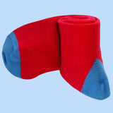 Bassin and Brown Red and Blue Heel & Toe Cotton Socks
