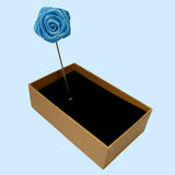 Bassin and Brown Rose Blue Jacket Lapel Pin
