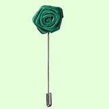 Bassin and Brown Rose Green Jacket Lapel Pin