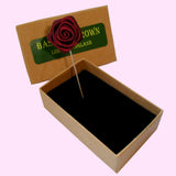 Bassin and Brown Wine Rose Floral Lapel Pin