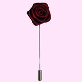 Bassin and Brown Wine Rose Floral Lapel Pin
