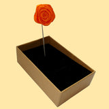 Bassin and Brown Rose Orange Jacket Lapel Pin
