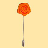 Bassin and Brown Rose Orange Jacket Lapel Pin