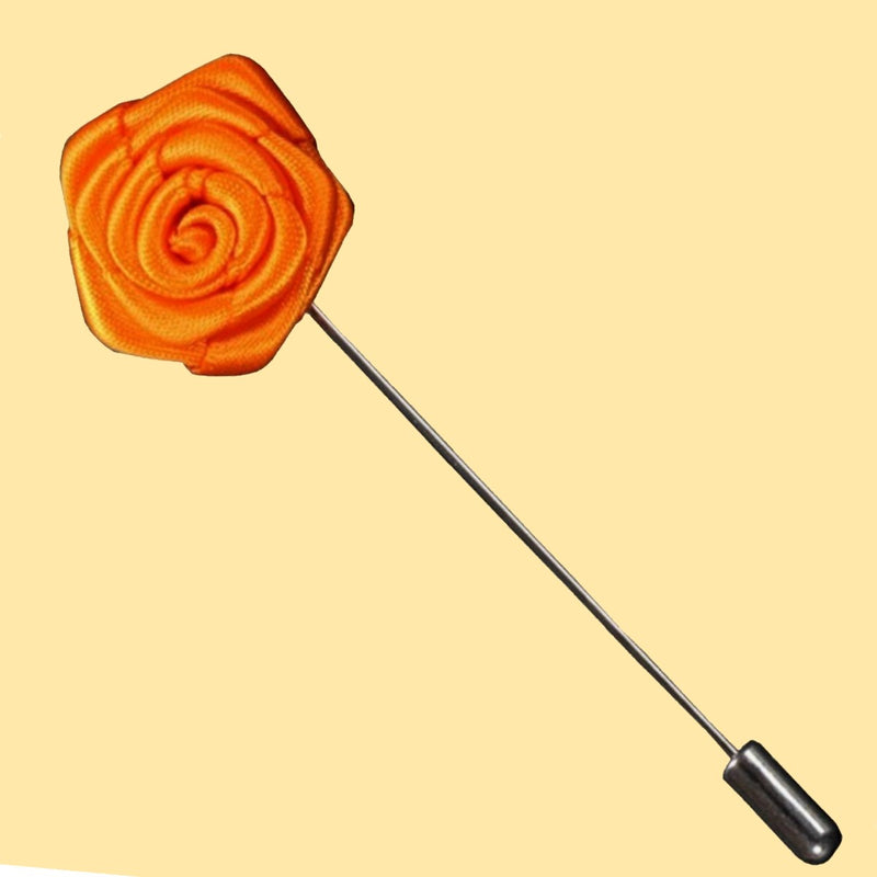 Bassin and Brown Rose Orange Jacket Lapel Pin