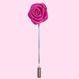 Bassin and Brown Pink Rose Flower Jacket Lapel Pin