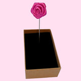 Bassin and Brown Pink Rose Flower Jacket Lapel Pin