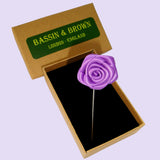 Bassin and Brown Lilac Rose Jacket Lapel Pin