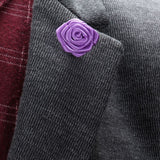 Bassin and Brown Lilac Rose Jacket Lapel Pin