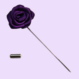 Bassin and Brown Purple Rose Jacket Lapel Pin