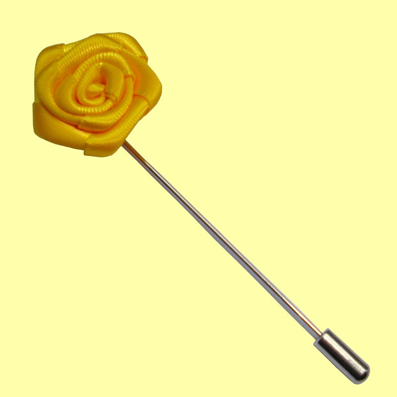Bassin and Brown Rose Jacket Lapel Pin - Yellow