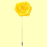 Bassin and Brown Yellow Rose 4cm Diameter Jacket Lapel Pin