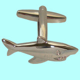 Bassin and Brown Shark Cufflinks - Silver
