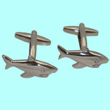 Bassin and Brown Shark Cufflinks - Silver