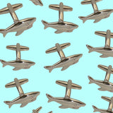 Bassin and Brown Shark Cufflinks - Silver