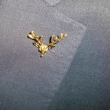 Bassin and Brown Stag Vintage Bronze Jacket Lapel Pin