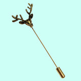 Bassin and Brown Stag Vintage Bronze Jacket Lapel Pin