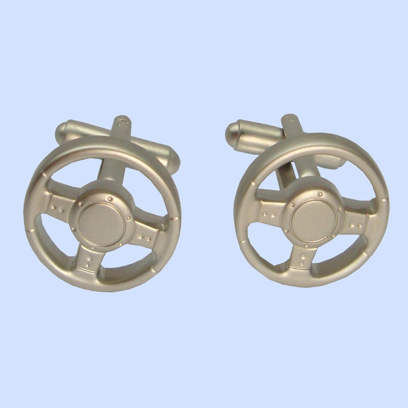Bassin and Brown Steering Wheel Cufflinks